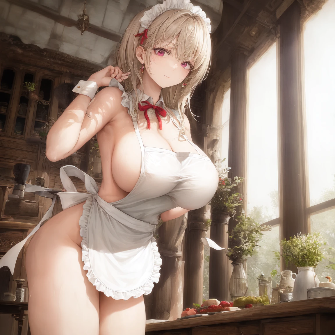 [Holara] Indoor Side boob Masterpiece Naked apron [Illustration]